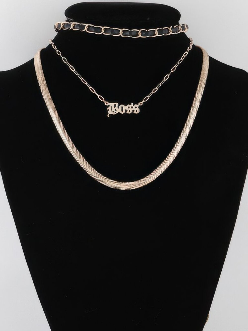 Multi Layered Boss Statement Necklace